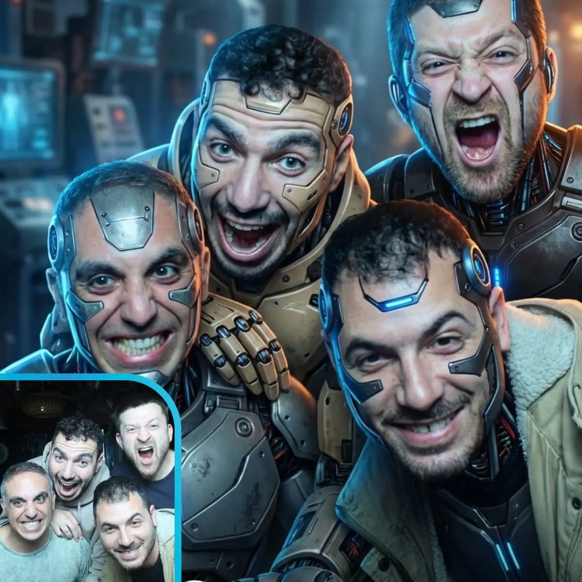 AI-restyled portrait produced at an event photo booth