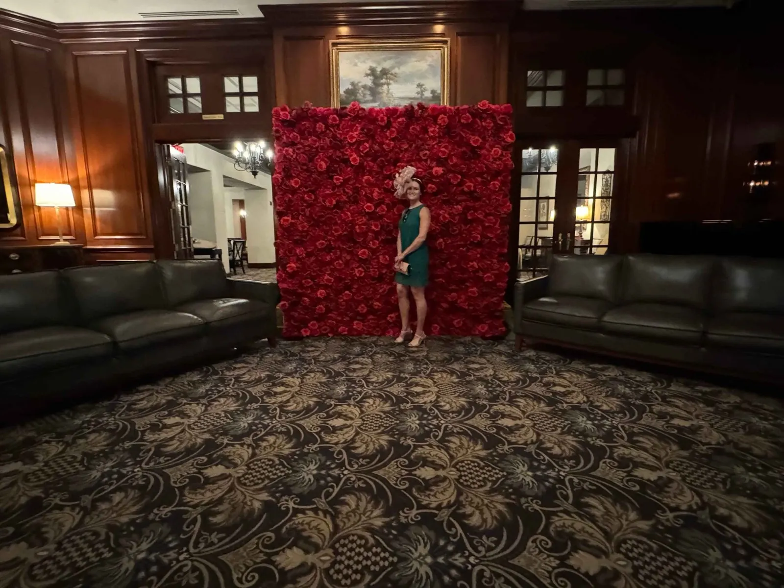 Handmade floral backdrop in soft tones