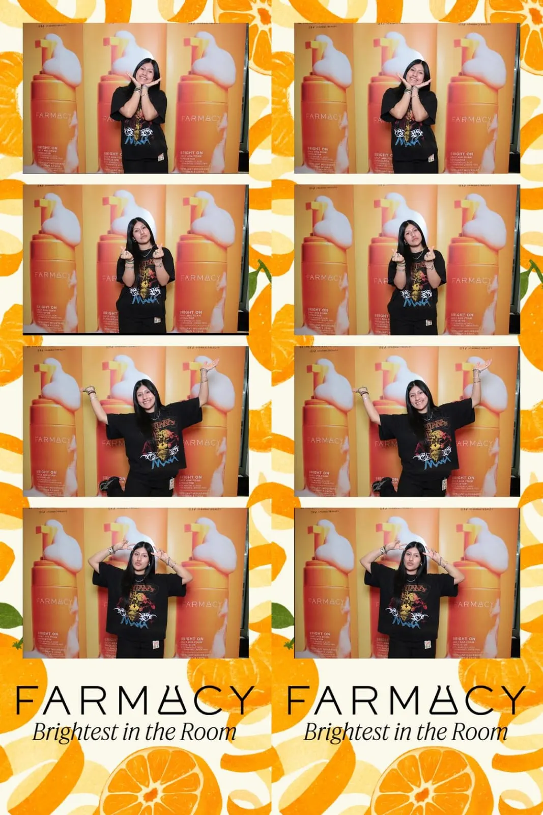 Farmacy Beauty branded photo strip from the Brightest in the Room activation