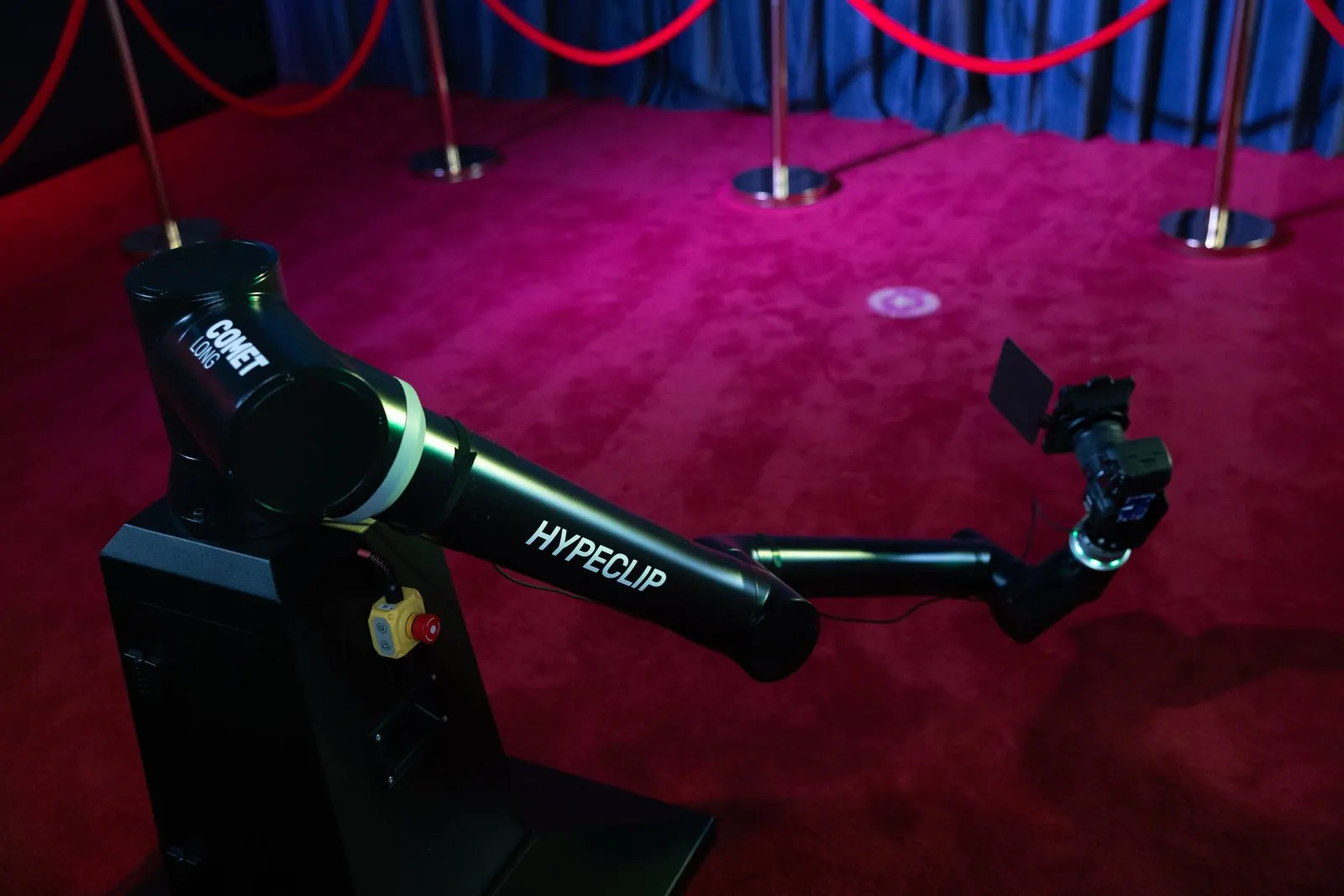Guest performing for the Glambot camera arm