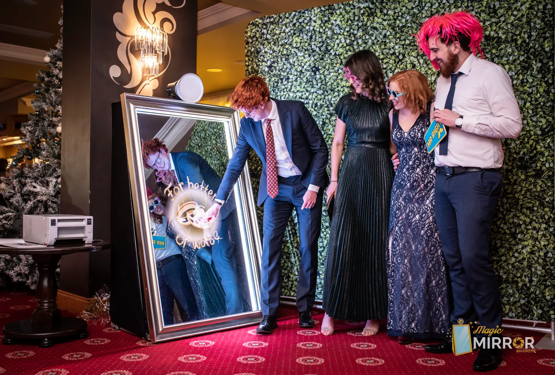 Guests mid-movement in a GIF booth capture